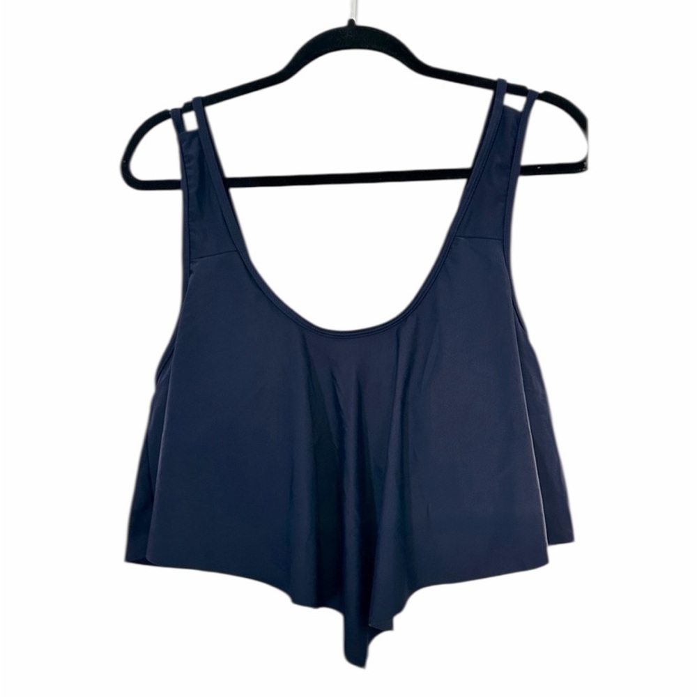 Women's Blue Ruffled Bikini Top (Size: XL)
Pre-Loved - PTP 17”
